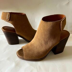 LUCKY BRAND Odenah Sling Back Peep Toe Booties Size 7.5